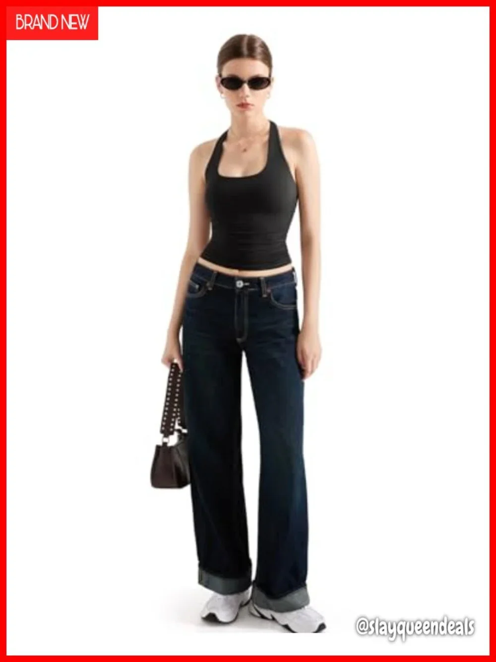 Double Lined Buttery Soft Halter Tank Top Y2K Going Out
